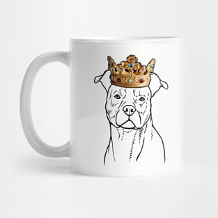 American Staffordshire Terrier Dog King Queen Wearing Crown Mug